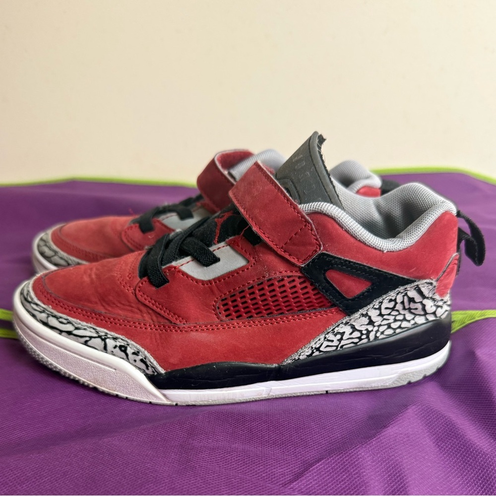 Jordan Kids Red and Black Sneakers